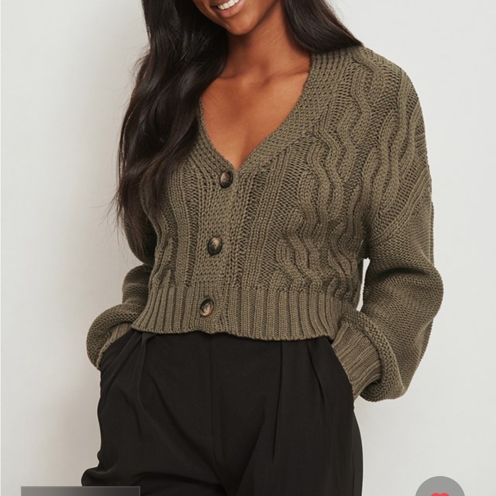 Na’kd knitted short cardigan